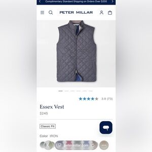 Peter Millar Quilted Vest - Iron